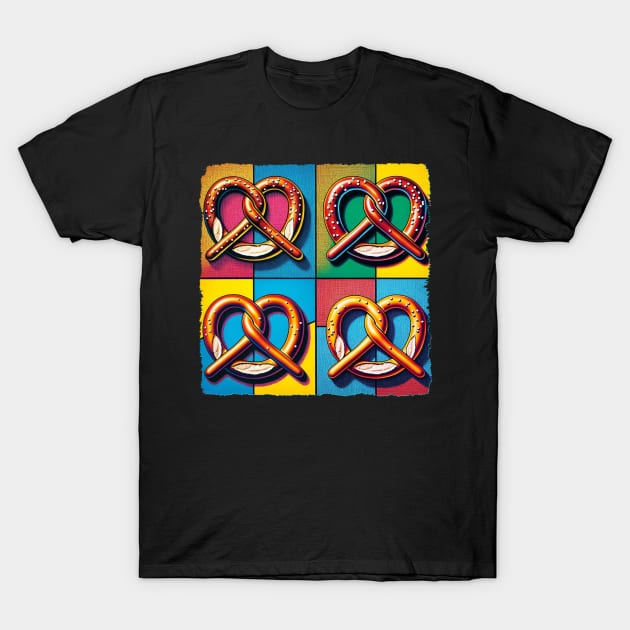 Pretzel Pop: A Twist of Artistic Flavor T-Shirt by PawPopArt